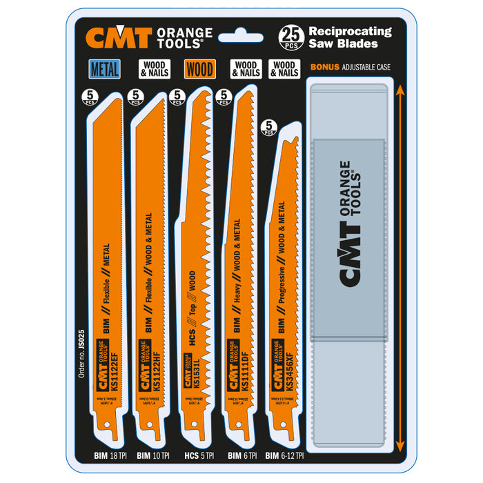 CMT 25 Piece Reciprocating Saw Blade Set