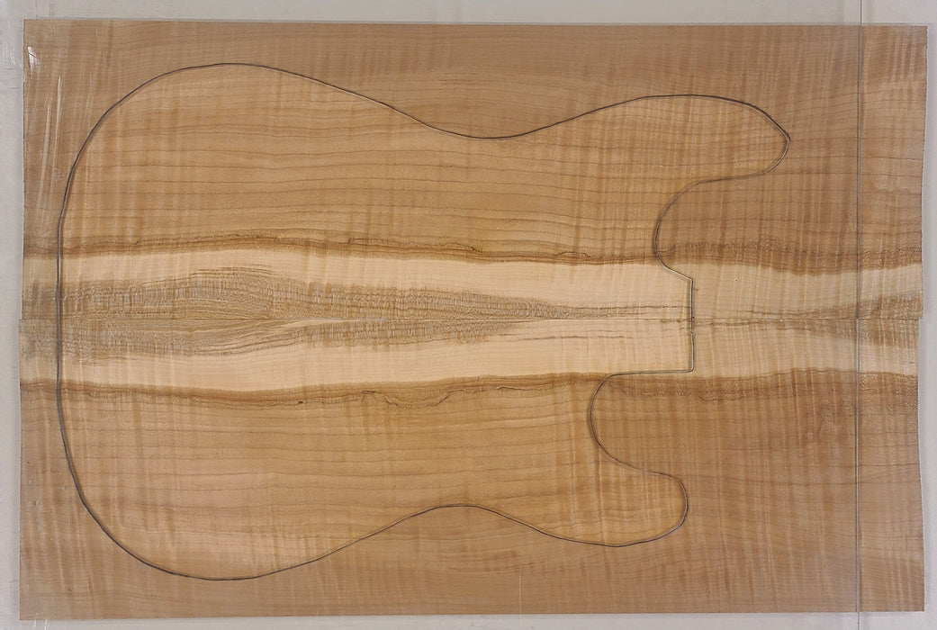 Colorful Figured Curly Flame Maple Guitar Top 0.3"x 7.5"x 22.5" each - Stock# 3-0297D
