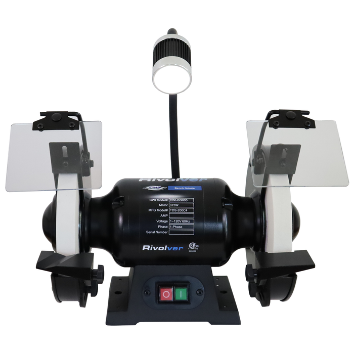 Rivolver 1/2HP 8" Slow Speed Bench Grinder