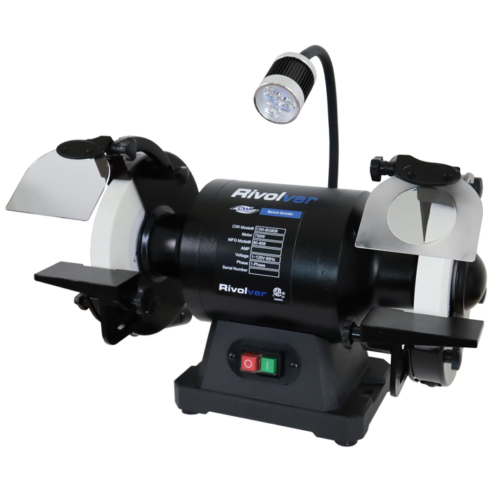 Rivolver 1HP 8" HD Slow Speed Bench Grinder