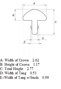Fretwire - Medium 500mm long  x 2.4mm wide x 1.3mm crown