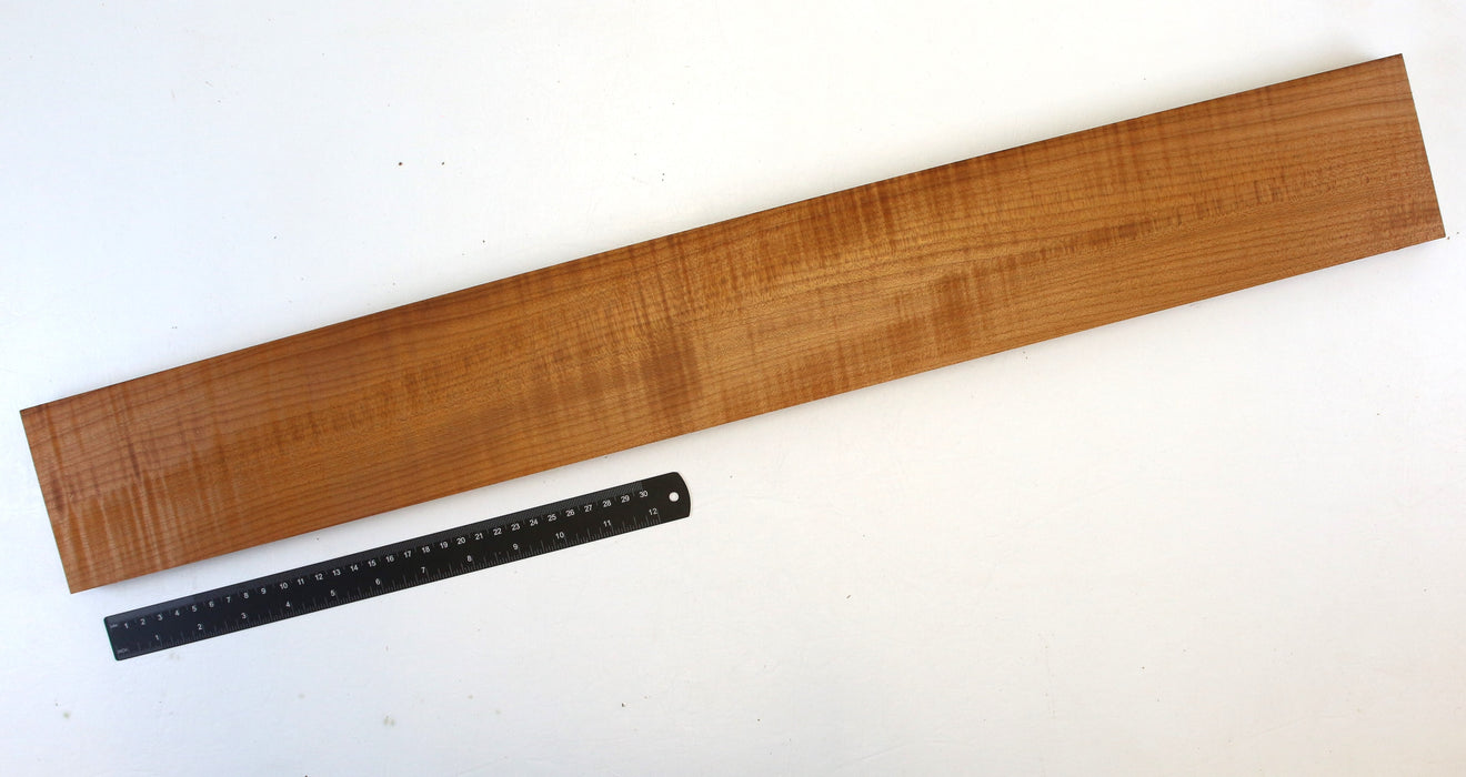 Maple Flame Roasted Neck Blank, 2A+ Highly Figured, 29.5" x 3.9" x .8" Thick - Stock #42656
