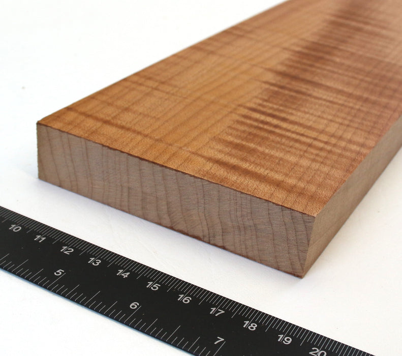 Maple Flame Roasted Neck Blank, 2A+ Highly Figured, 29.5" x 3.9" x .8" Thick - Stock #42656