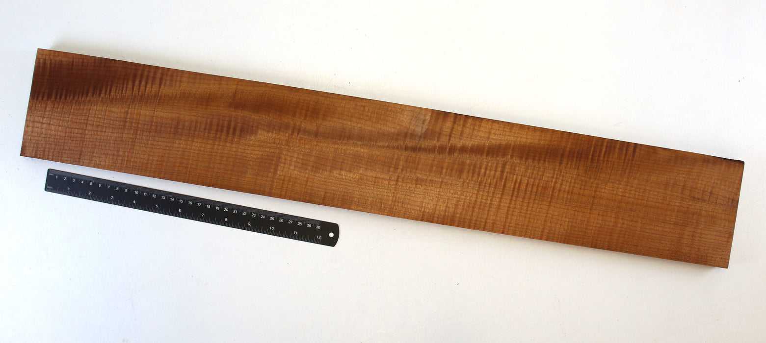 Maple Flame Roasted Neck Blank, 2A+ Highly Figured, 30.0" x 4.5" x .8" Thick - Stock #42662