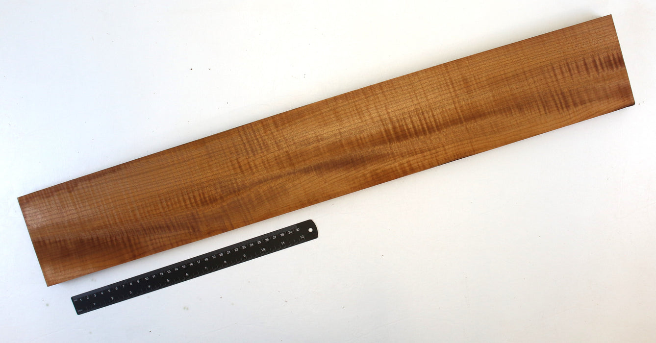 Maple Flame Roasted Neck Blank, 2A+ Highly Figured, 30.0" x 4.5" x .8" Thick - Stock #42662