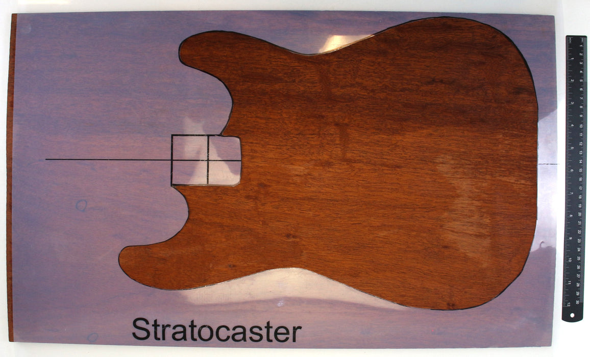 Bubinga Guitar Top, One Piece, 0.33" Thick - Stock #41785