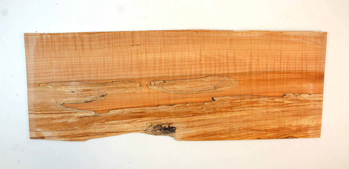 Maple Spalted Pickguard/Project Slice 22.8" x 8.0" x 0.32" - Stock# 41899