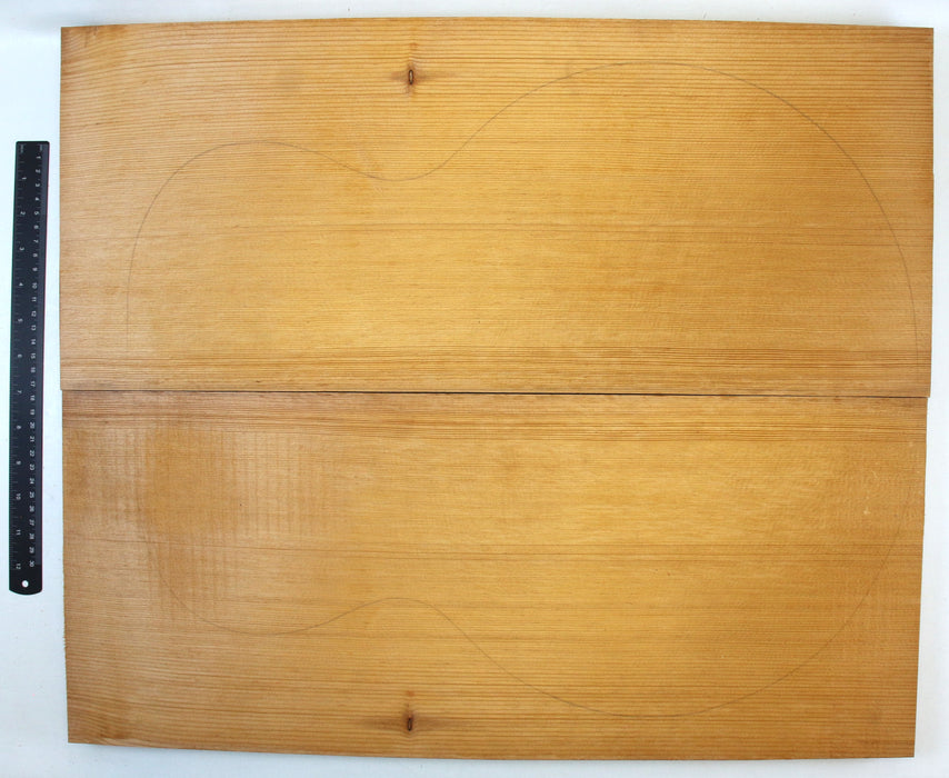 Engelmann Spruce Carve Top, Roasted, 2.7cm (1.06") Thick - Stock #41956