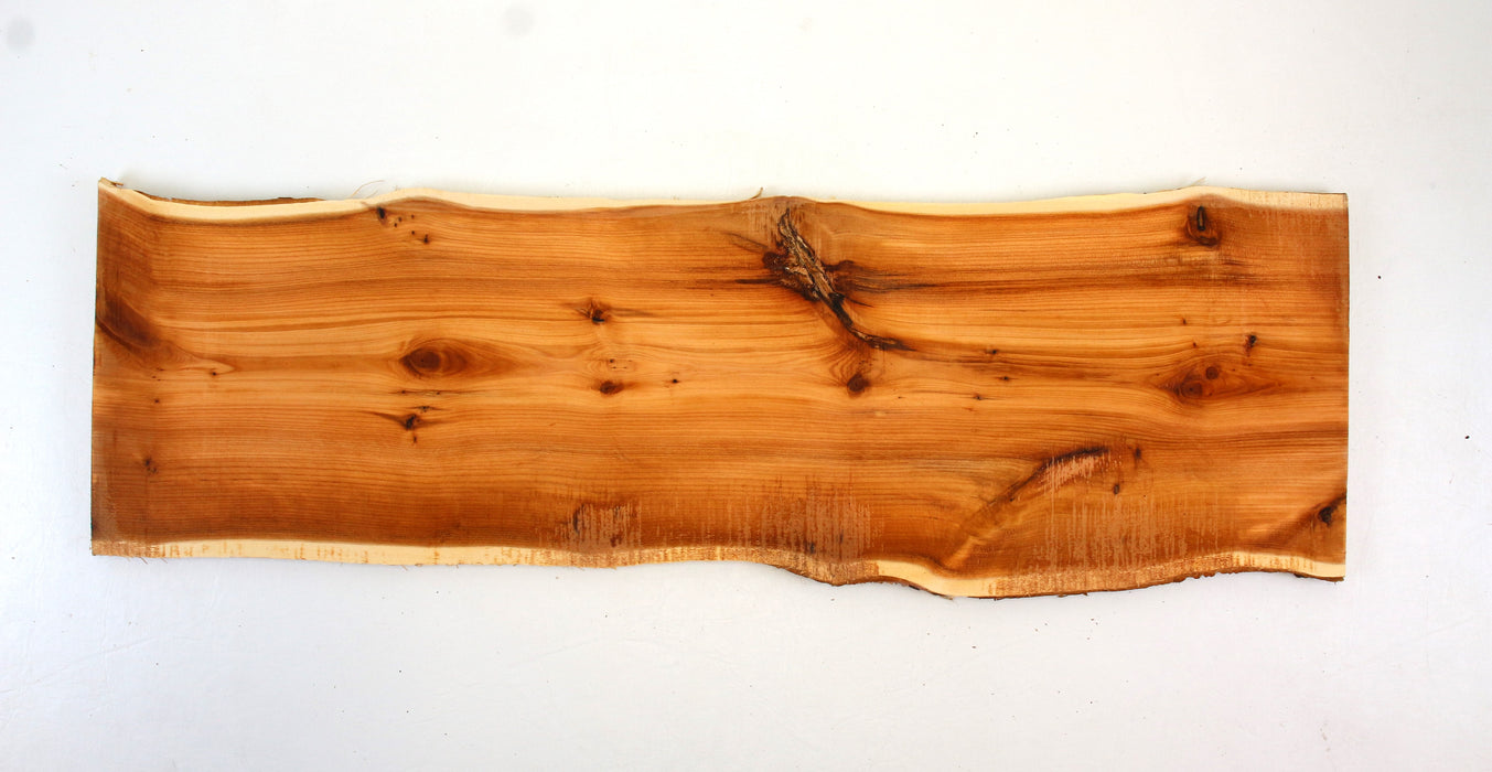 Yew Live Edge Project Slice 23.5" x 6.7" x .38"- Stock# 42117