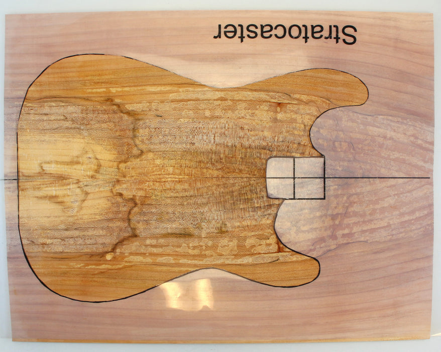 Maple Spalt Guitar Set, 3A Highly Figured, 0.23"(5.8mm) Thick - Stock #42342