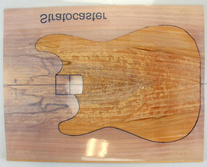 Maple Spalt Guitar Set, 3A+ Highly Figured, 0.22"(5.6mm) Thick - Stock #42340