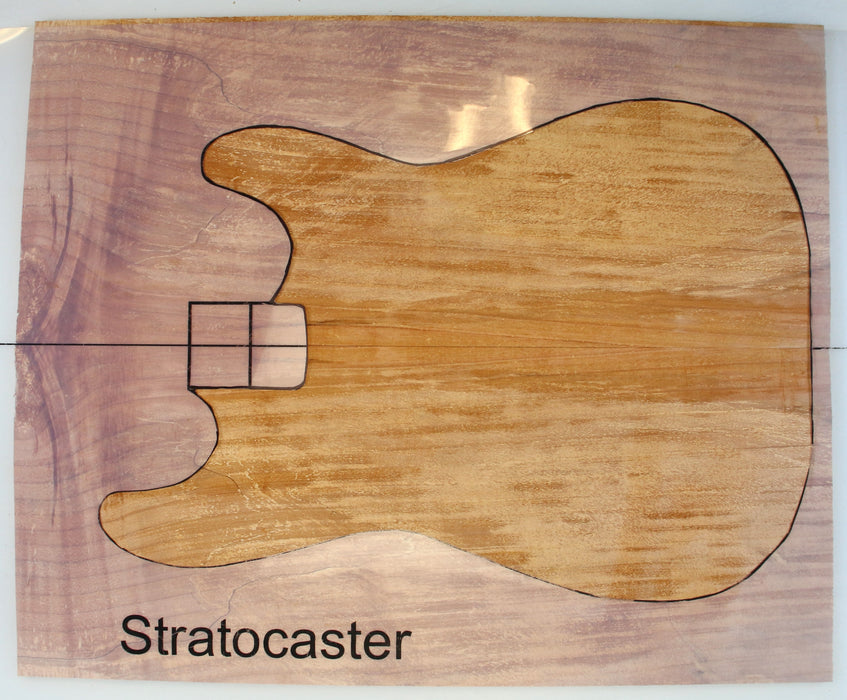 Maple Spalt Guitar Set, 2A+ Figured, 0.25"(6.3mm) Thick - Stock #42338