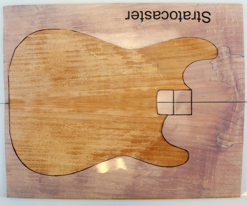 Maple Spalt Guitar Set, 2A+ Figured, 0.25"(6.3mm) Thick - Stock #42337