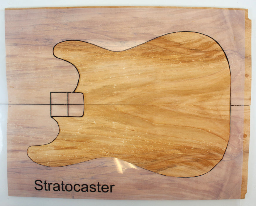 Maple Spalt Guitar Set, 2A+ Figured, 0.22"(5.6mm) Thick - Stock #42330