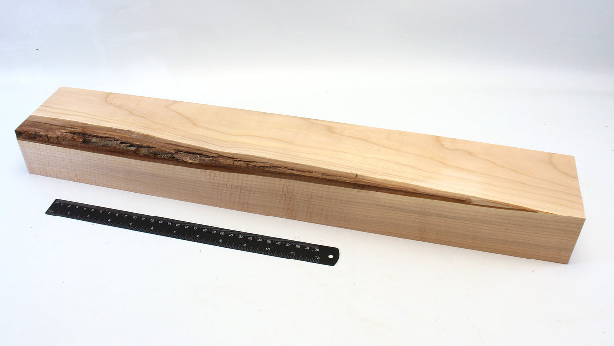Maple Block, Figured 23.8" x 3.9" x 2.4" - Stock #42403