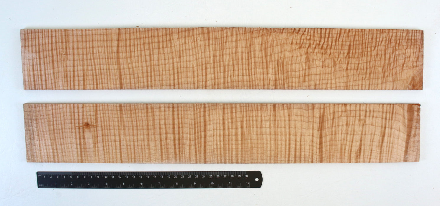 Maple Flame Guitar Fingerboards, Set of 2, Highly Figured - Stock# 42468