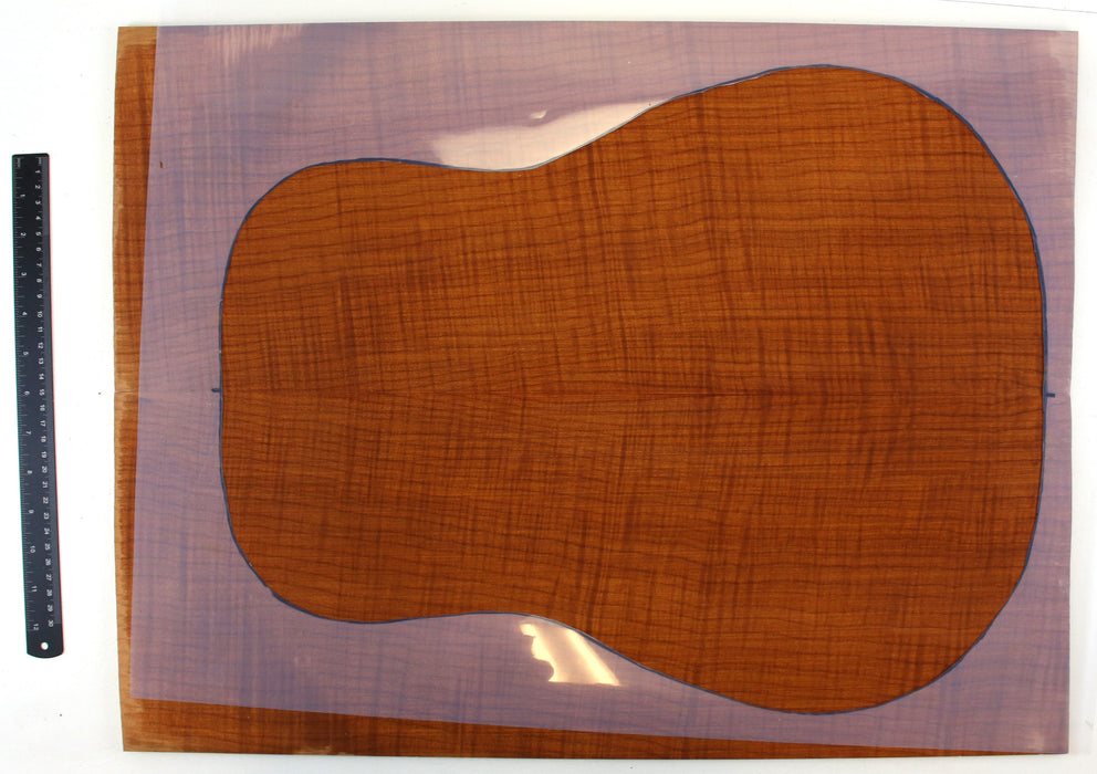 Maple Flame Roasted Guitar Set, 3A+ Figured, 6.2mm (0.24") Thick - Stock #42477