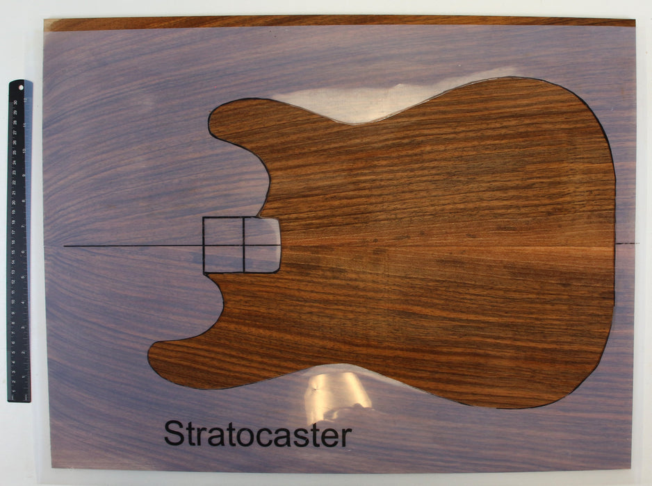 English Walnut Guitar Set, Dreadnought, Back only, 5.1mm (0.2") Thick - Stock# 42471