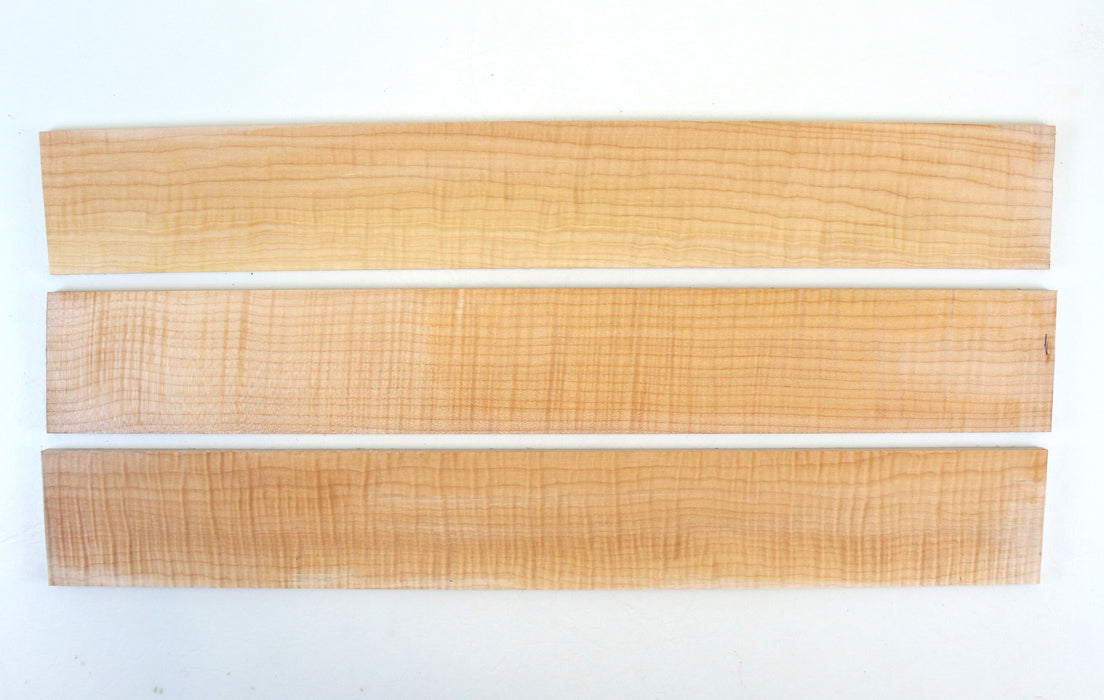 Maple Flame Guitar Fingerboards, Set of 3, Highly Figured - Stock# 42531
