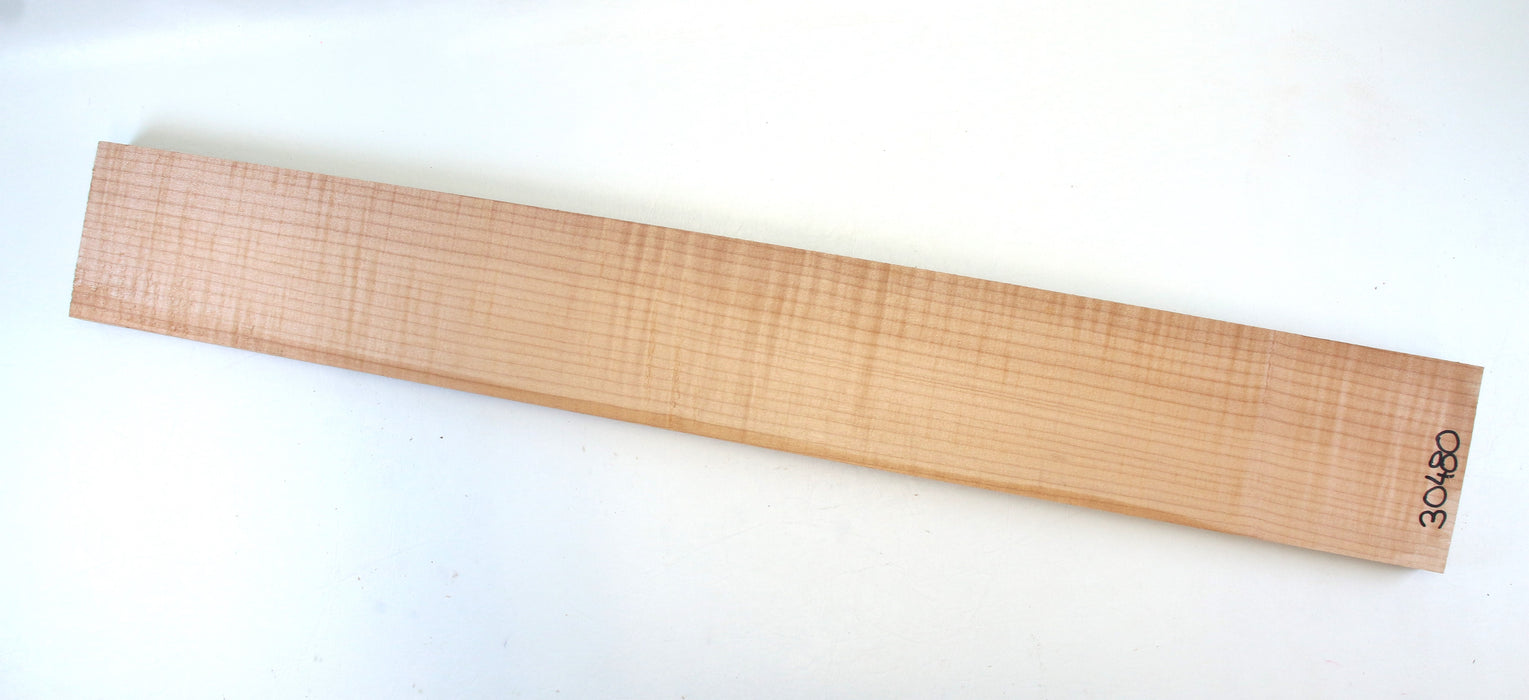 Maple Flame Neck Blank, 35.1" x 4.9" x 0.9" Thick - Stock #30480