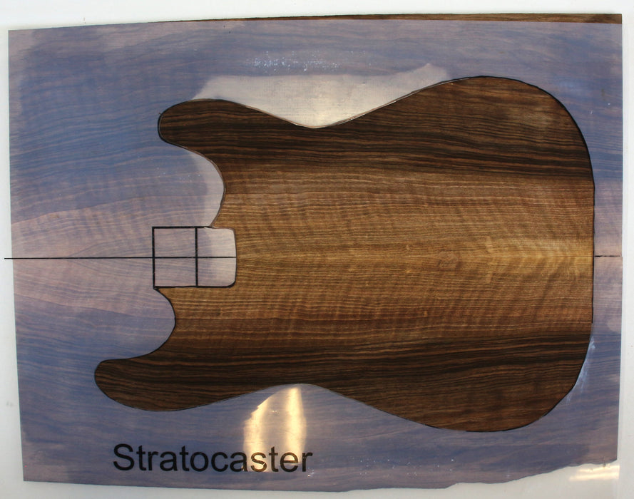 Black Walnut Guitar Set, Highly Figured, 7.1mm (0.28") Thick - Stock# 42621