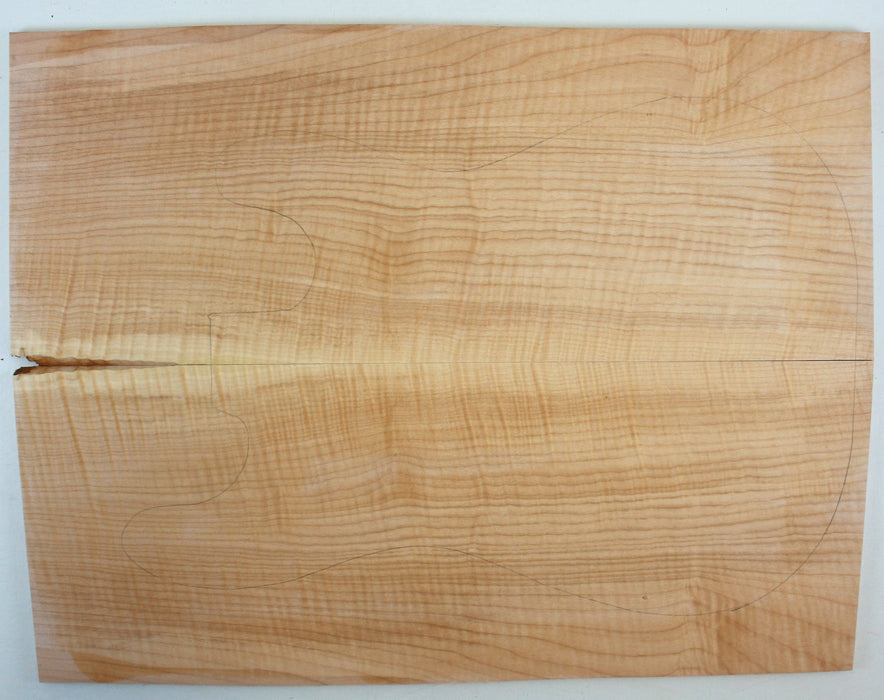 Maple Flame Guitar Set, 3A Highly Figured, 6.5mm (0.26") Thick - Stock #42636