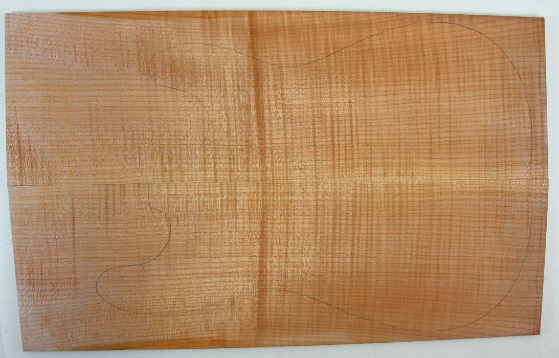 Maple Flame Guitar Set, 3A Very Highly Figured, 6.7mm (0.26") Thick - Stock #42635