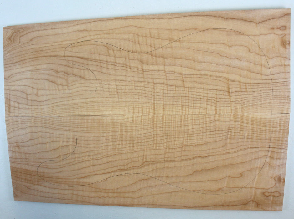 Maple Flame Guitar Set, 3A+ Highly Figured, 7.1mm (0.3") Thick - Stock #42647