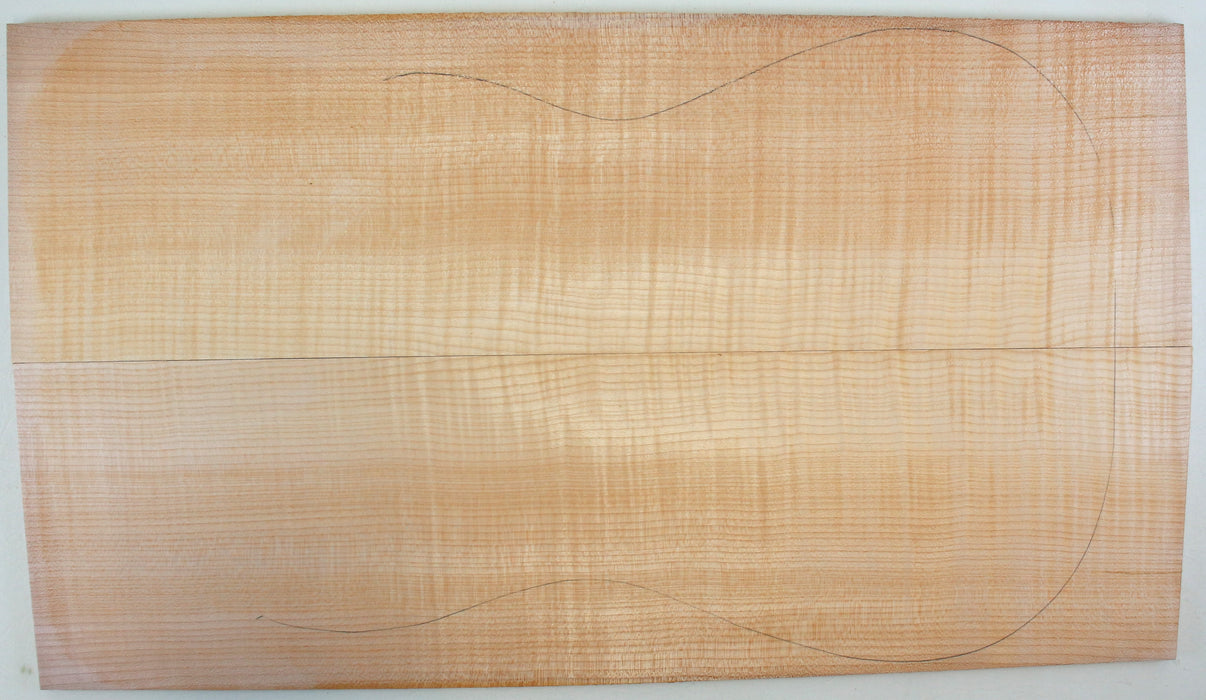 Maple Flame Guitar Set, 3A+ Highly Figured, 7.8mm (0.3") Thick - Stock #42645