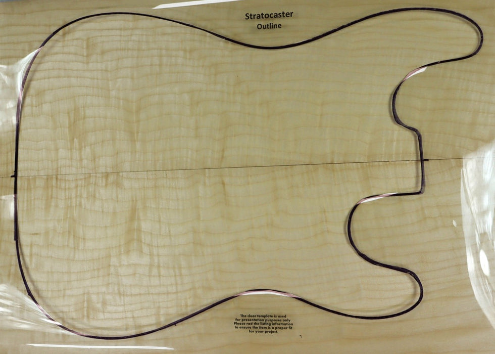 Maple Quilt Guitar set, 0.2" thick (3A Figured) - Stock# 2-9193