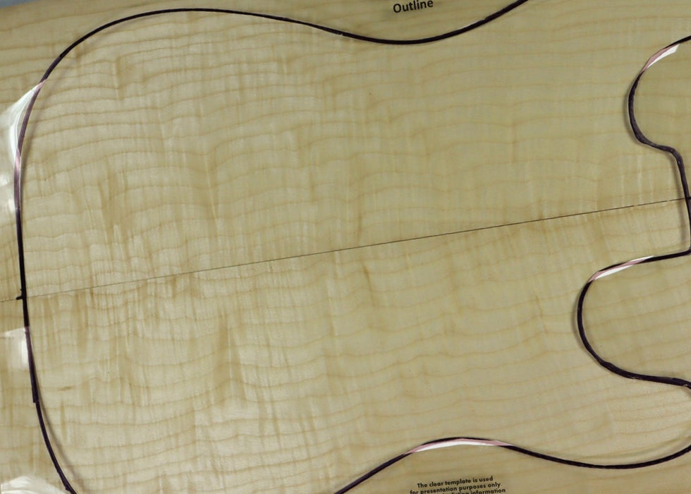 Maple Quilt Guitar set, 0.2" thick (3A Figured) - Stock# 2-9193