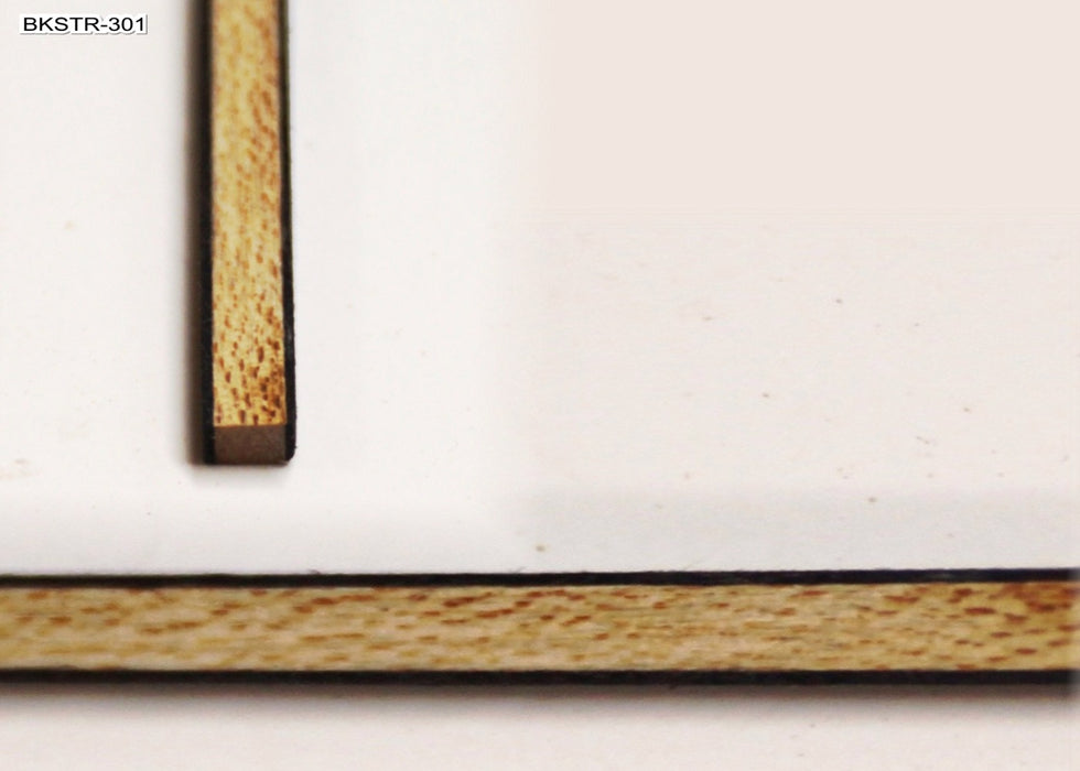 Back strip / Center strip Guitar Inlay, White with Black outline