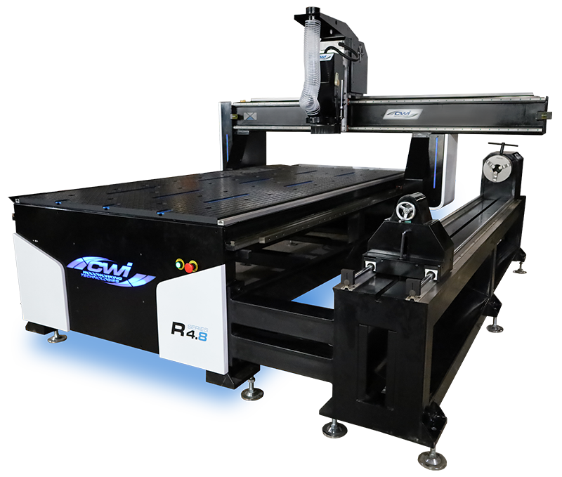 Basic R4.8 CNC Router 4' x 8' w. Rotary Attachment