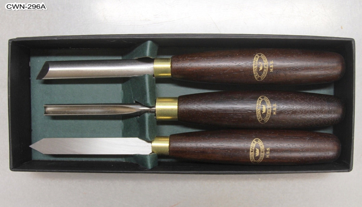 Crown Tools 3 piece HSS Pen Turning Set