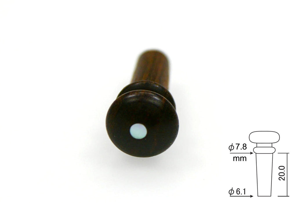 Tapered Strap / End Pin, Indian Rosewood with Dot
