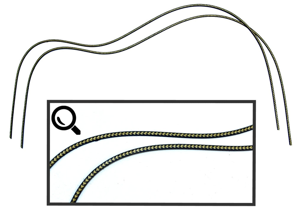 Pre-Bent Black / White Herringbone Purfling, 2 piece set