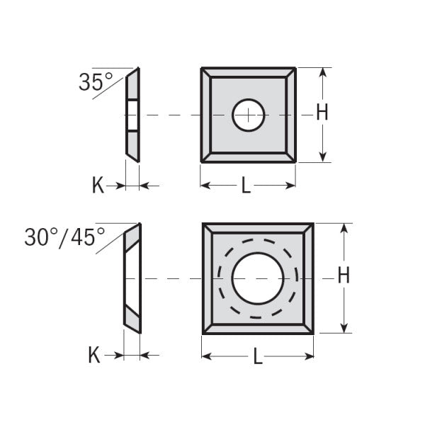 Stinger 15mm X 15mm X 2.5mm Radiused Carbide Insert (Tapered Screw)