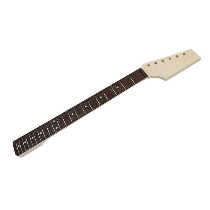 Rock Maple Guitar Neck, Rosewood Fingerboard, 21 Fret Strat - Sanded, shaped, inlaid, fretted